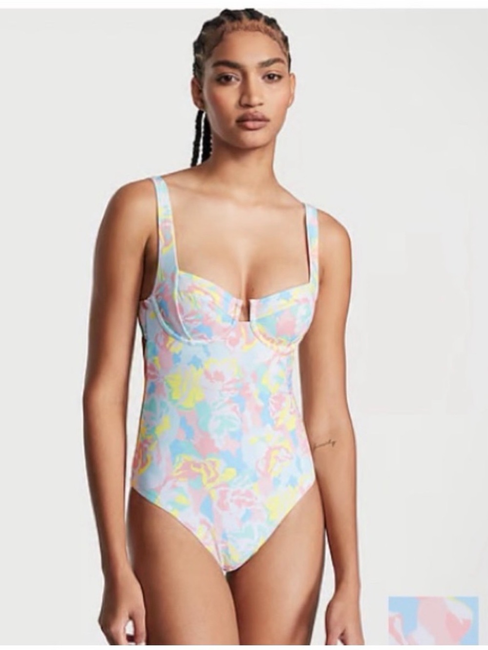 Victoria's Secret Pastel Floral One-Piece Swimsuit